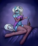 #1269948 - suggestive, artist:elzzombie, trixie, anthro, ung